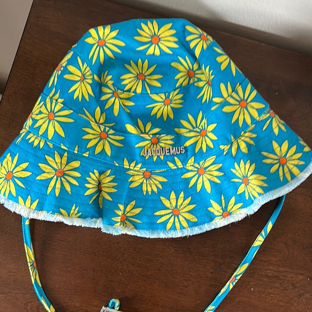 Jacquemus Blue Floral Bucket Hat